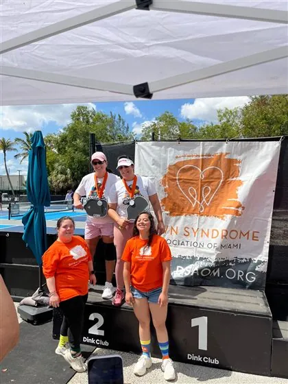 Players at a Dink Club pickleball event in Miami